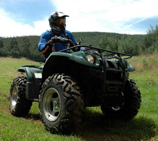 ATV owners often install more aggressive tires using a custom wheel kit.