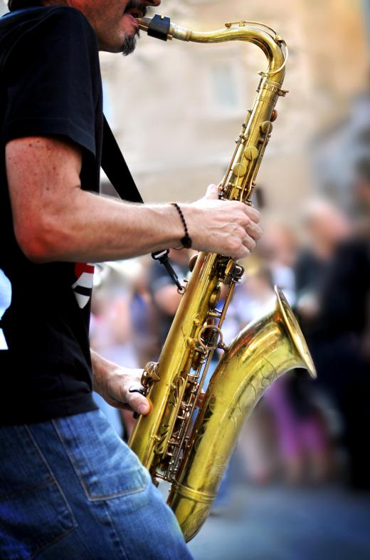 Saxophone mutes may be used to alter musical tones.