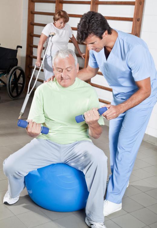 Someone who is an elderly guardian may assist with physical therapy.