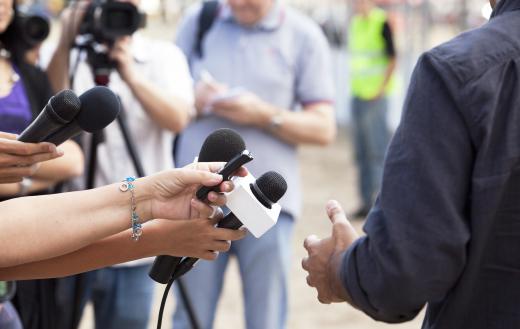 A media relations specialist speaks to journalists about represented companies.