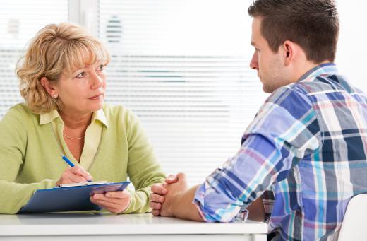 People seeking a counseling license might work with patients during internships.