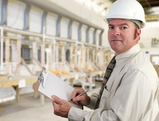 Building inspectors evaluate a structure's quality of construction.