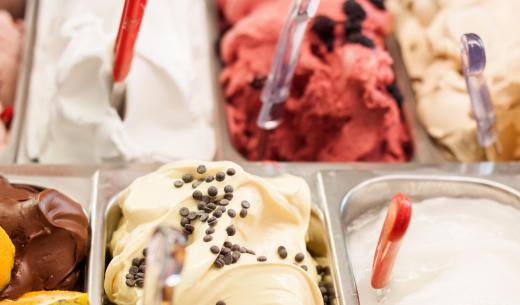 Ice cream is one type of food that may be served from a food truck.