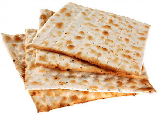 Matzo crackers, a type of kosher food.