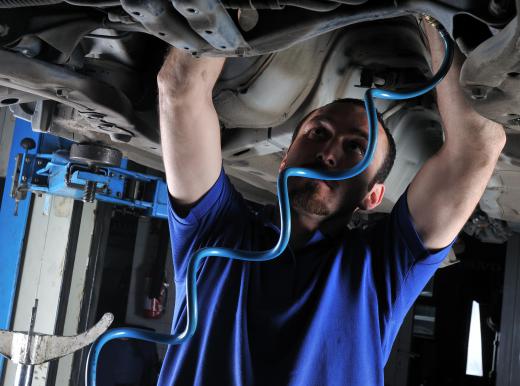 Many mechanic's tools are tethered to the air compressor using a pneumatic hose.