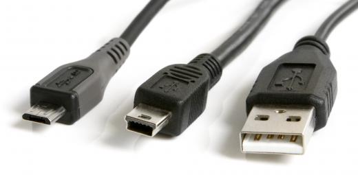 A variety of USB cables, which are often found on Bluetooth&reg chargers.