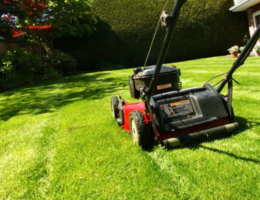 Kids are often hired in the summer to mow lawns.