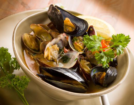 Steamed mussels are eaten and enjoyed by many people around the world.