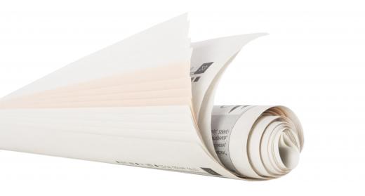 Used newsprint can be used to wrap fragile items.