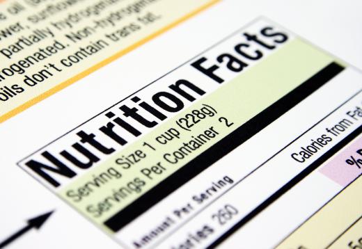 A nutrition table is the same as the nutrition facts sheet label on packaged foods.