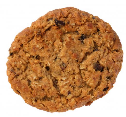 A vegan oatmeal raisin cookie.