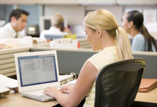 An ergonomic office chair promotes good posture.