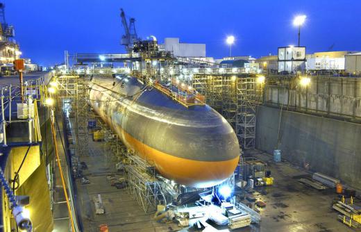 A sonar technician may be a member of the military and work aboard Naval vessels, such as the Ohio class submarine.