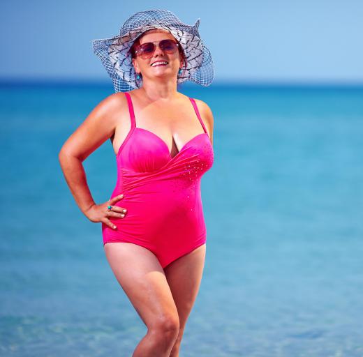 Plus size bathing suits are available in many styles and colors.