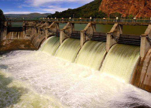 Hydroelectric dam can block surface water run-off to wetlands in the surrounding area.