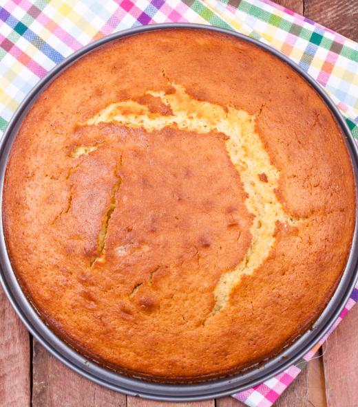 Angel food cake is light and airy due to the egg whites in the batter.