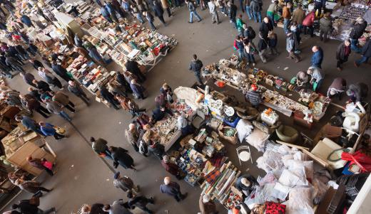 Old fashioned and unusual items for cottage kitchens may be found at flea markets.