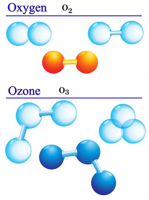 Chlorofluorocarbons (CFCs) break down ozone in the upper atmosphere.