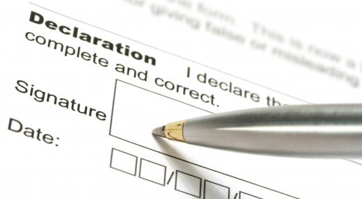 Many tax filing forms require a sworn signature.