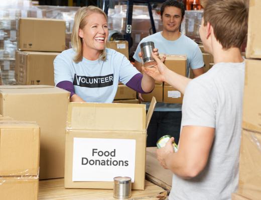 Donating food to a food pantry may help people get into the Christmas spirit.