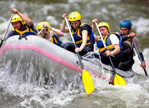 Whitewater rafting is popular at the Grand Canyon.