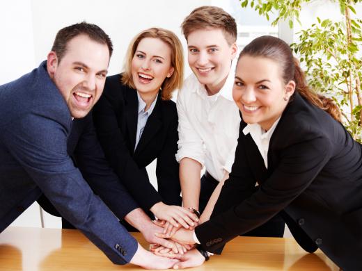 Fostering a team spirit in the work place is good for employee morale.