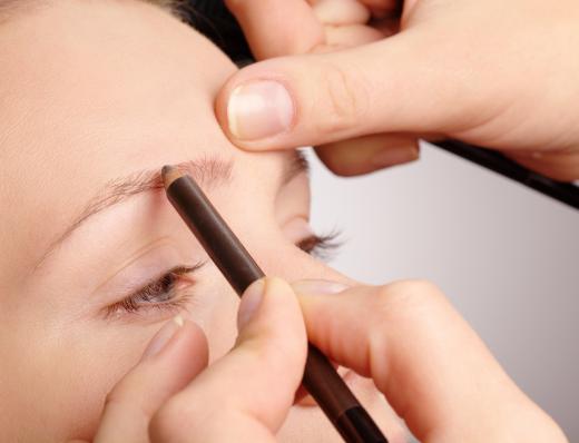 Lighter eyebrows can be made to look thicker with an eyebrow pencil.