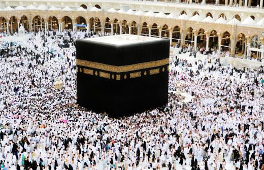 The Kaaba is inside Al-Masjid al-Haram in Mecca.