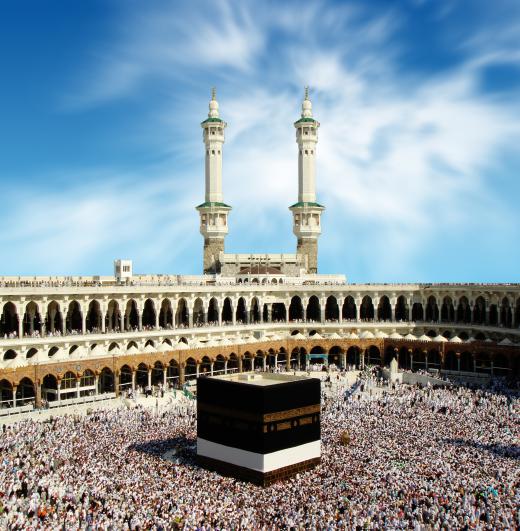 The Kaaba in the Saudi Arabian city of Mecca is a site of Muslim pilgrimage.