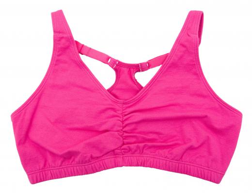 A sports bra made out of wicking material.