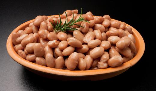 Pinto beans are high in iron and fiber.