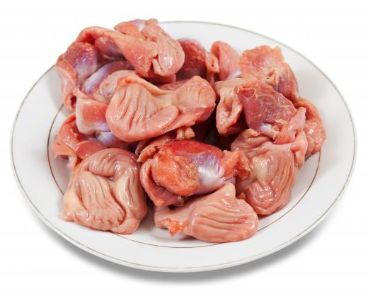 Raw giblets.