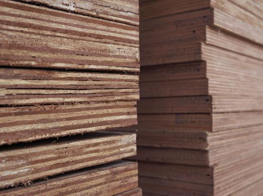 Plywood is commonly used for formwork.