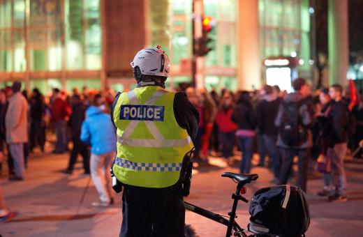 Law enforcement officers may be permitted to use more force when subduing an unruly crowd.