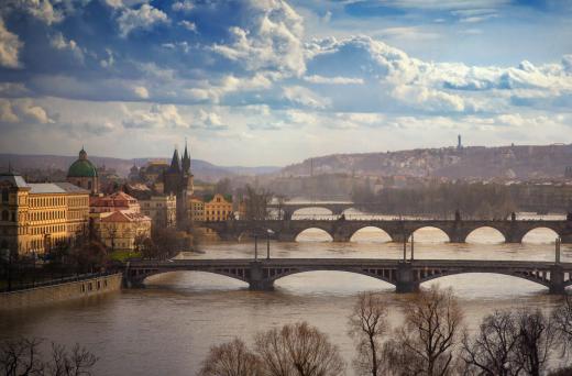 Prague, the capital of the Czech Republic, is a major Slavic cultural center and a major European travel destination.