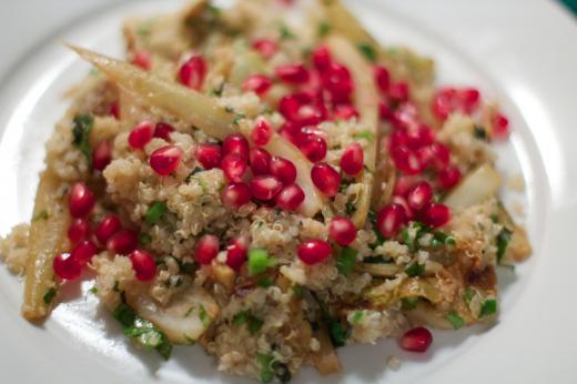 Quinoa pomegranate fennel salad.