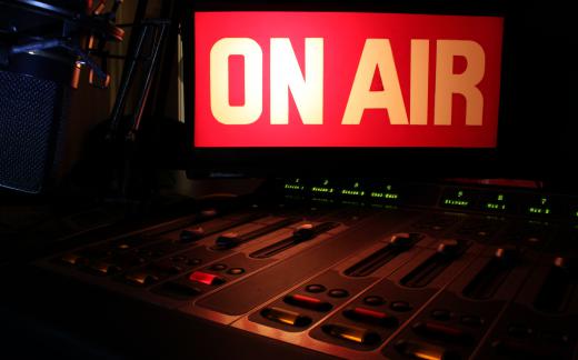 Interns at a radio station may participate in gathering news, traffic, and weather updates for on-air personalities.