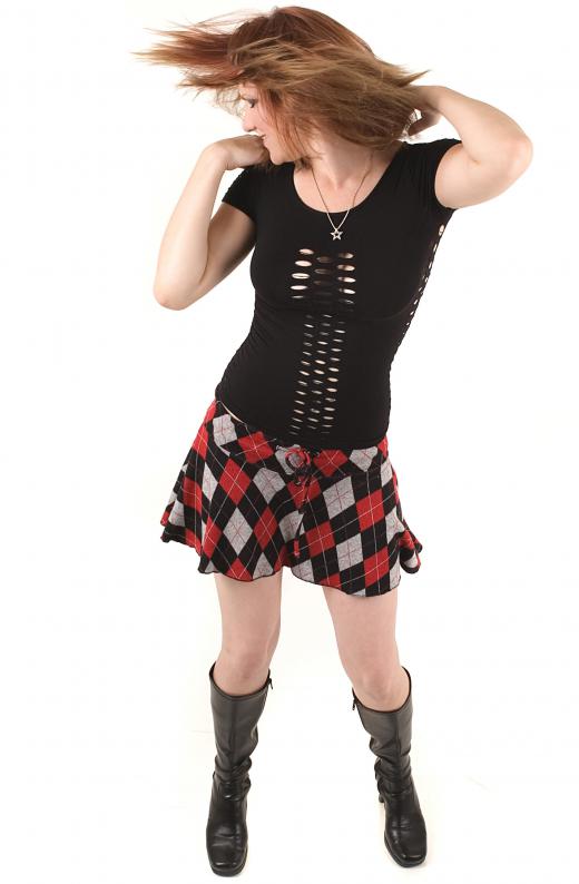 Plaid is common with Gothic Lolita fashion.