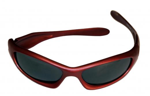 Streamlined sunglasses can help protect the eyes while jogging.