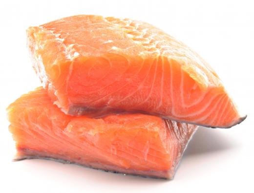 Salmon is a natural source of niacin.