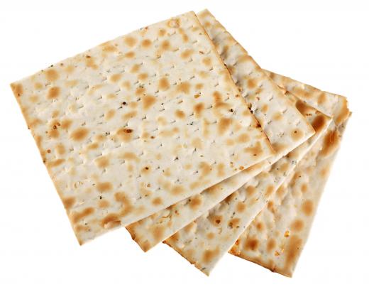 Matzoh, which is an unleavened flatbread, is traditionally eaten at Passover Seders.