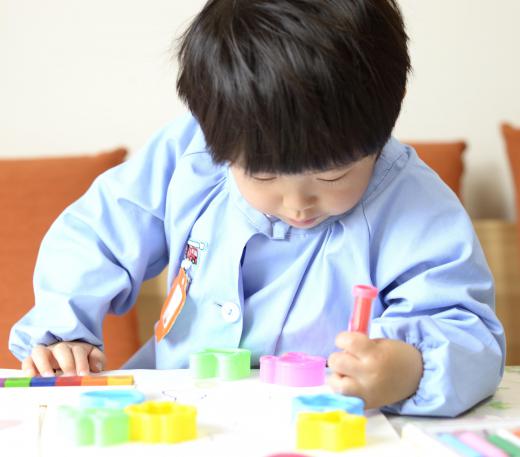 A young child might start imposing his own "quiet time" so he can do some coloring.