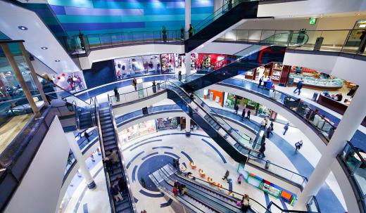 A drop of customers at a shopping mall is one economic indicator.