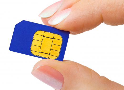 A SIM card.