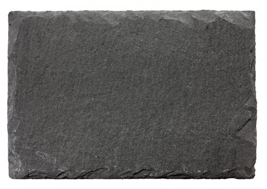 A slate tile, a type of natural stone paving.