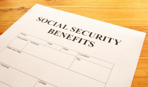 A Social Security benefits application.