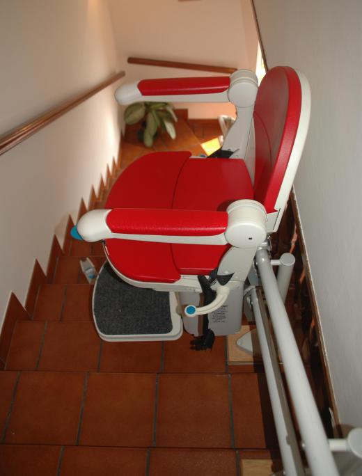 A stair lift can be installed to allow disabled individuals access to upper floors.