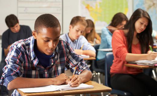 Some students take an ACT practice test before taking the actual test.