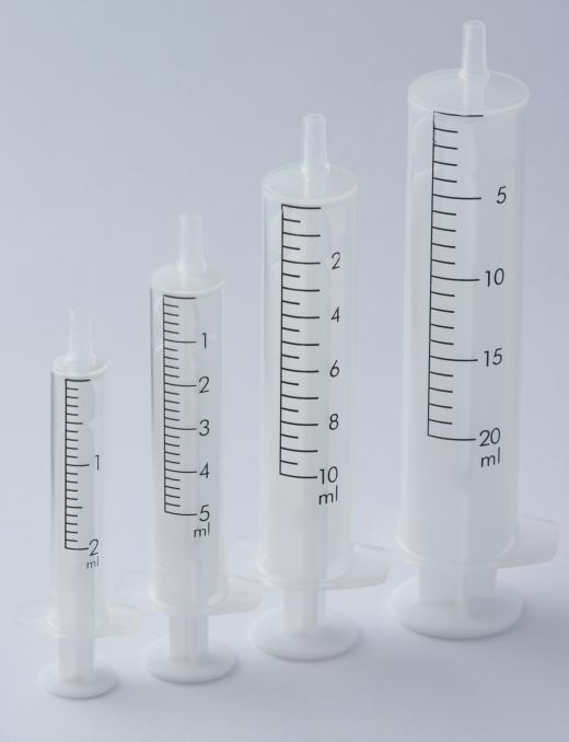 Syringes are often made of plastic or other pliable materials.