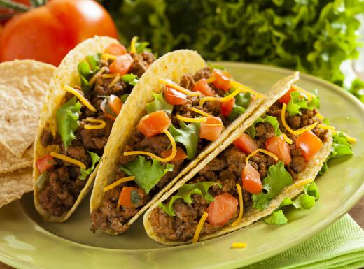 Beef tacos can be made from grilled flank steak.